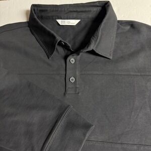 DSG Twitch Allison Mens 2XL Gray‎ Long Sleeve Polo Shirt Pullover Pocket